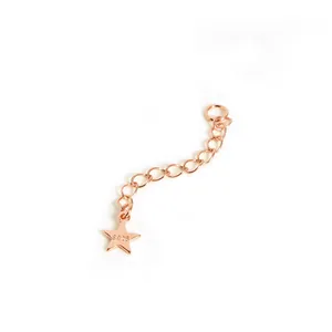 Roségoldene S925 Sterlingsilber Verlängerungskette für Schmuck mit Sternanhänger