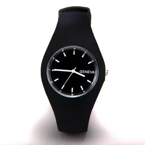 Fashion Silicone Strap Alloy Case Quartz Watch Candy Color Casual Minimalist Wristwatch For Men Women Students Unisex Timepiece