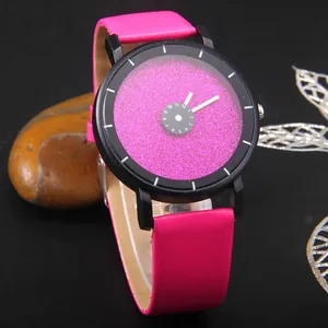 Orologio da Polso Donna Quarzo Cielo Stellato Quadrante Rotante Cassa in Lega Cinturino in Pelle PU Moda Casual