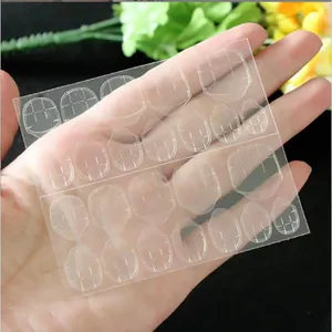 Strong adhesive transparent double-sided jelly nail glue stickers for press-on nails