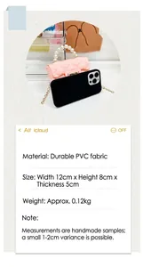 Détails du mini sac en gelée matelassé avec poignée en perle et dimensions