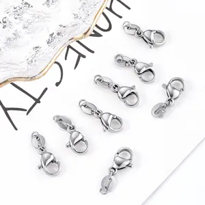 Polished 304 stainless steel lobster clasps for DIY jewelry necklace and bracelet