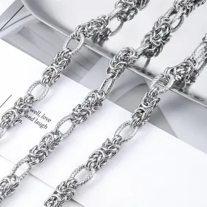 Byzantijnse roestvrijstalen ketting met ruitvormige schakels voor DIY-sieraden