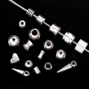 Edelstahl Zwischenperlen Für DIY Schmuckherstellung Armband Halskette Zubehör Herz Kegel Form Metall Lose Perlen