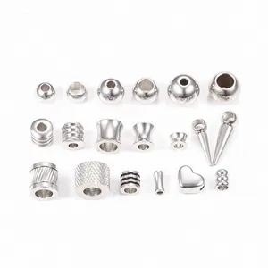 Edelstahl-Perlen-Set in verschiedenen Formen für DIY-Schmuckherstellung