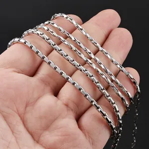 Chaîne à gros maillons en acier inoxydable poli pour bijoux DIY et décor de vêtements