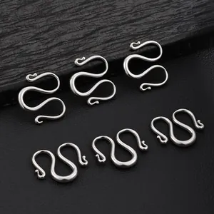 Chiusure a forma di S in acciaio inossidabile lucido per collane e bracciali DIY