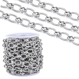 Chaîne à trombones en acier inoxydable sur rouleau pour création de bijoux DIY