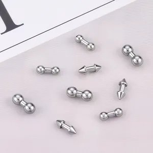Polished stainless steel punk studs and ball ends for DIY necklace jewelry making