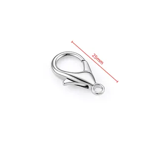 Professional 25mm silver lobster clasp for DIY jewelry making and bracelet repairs
