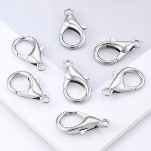 25mm Alloy Lobster Clasp Silver Color Jewelry Connector For DIY Bracelet Necklace Making Material Findings Accessories