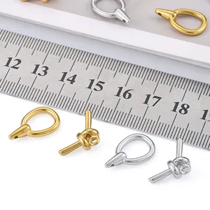 Poliert Edelstahl Knoten OT Knebelverschluss Verbinder für DIY Schmuck Halsketten