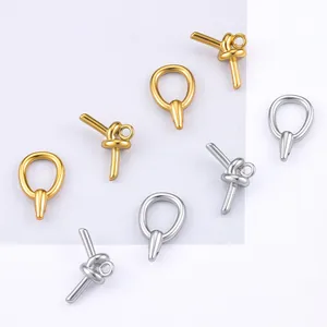 Polierter OT-Knebelverschluss in Gold und Silber für DIY-Schmuckherstellung