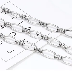 Chaîne à maillons ovales en acier inoxydable pour création de colliers et bracelets