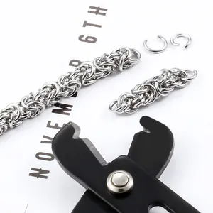 6mm stainless steel byzantine dragon chain with jewelry pliers for DIY craft making