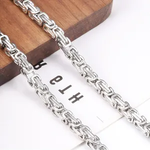 Chaîne Byzantine en Acier Inoxydable pour Création de Bijoux Collier Bracelet Style Industriel Heavy Metal Unisexe