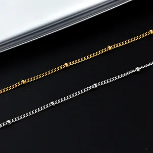Edelstahl-Kugelkette in Gold und Silber für die Herstellung von DIY-Halsketten und Schmuck