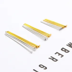Chiodini a testa piatta in acciaio inox oro e argento per creazione gioielli fai-da-te