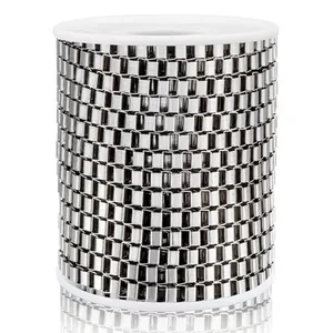 Roll of polished silver stainless steel box chain for DIY jewelry making and crafts