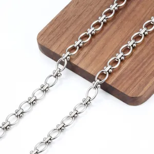 Edelstahl-Gliederkette mit Kugeldetail für DIY-Schmuckherstellung und Halsketten