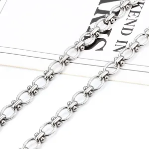 Polierte Edelstahlperlenkette in Silber für DIY Halsketten und modische Armbänder