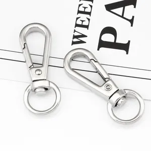 Large Swivel Lobster Clasp Alloy Metal Dog Clasp DIY Jewelry Finding For Bag Pants Chain Connector Silver
