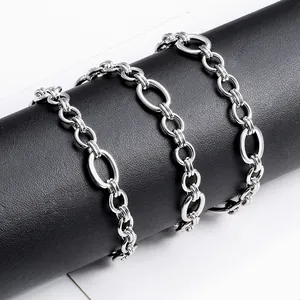 Roestvrij Staal Dubbele Lus Ovaal O-Ketting DIY Ketting Armband Sieraden Maken Accessoires Industriële Stijl Gepolijste Ketting