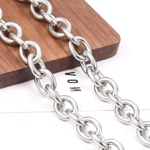 Catena a Maglie Ovali in Acciaio Inossidabile per Fai da Te Accessori per Collane Bracciali Hip Hop Moda Catena Pesante
