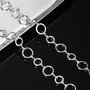 Catena a Maglie in Acciaio Inossidabile Lucido Per Creazione Gioielli Fai Da Te Collane Bracciali Cinture Borse Gioielleria