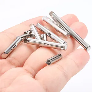 Fermoirs tubulaires en acier inoxydable pour la création de bijoux colliers DIY