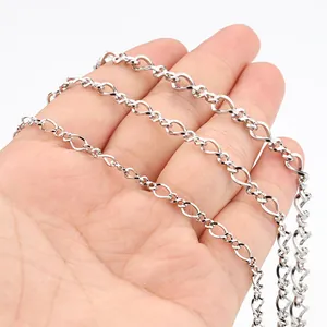 Cadenas cuadradas de acero inoxidable en tres tamaños para creación de joyería hip hop
