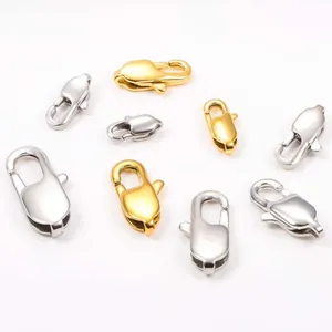 Golden and silver stainless steel lobster clasps for DIY necklace bracelet jewelry making