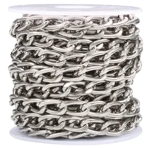 Rouleau de chaîne NK en acier inoxydable argenté pour bijoux DIY et accessoires de mode