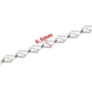 6.5mm stainless steel shell shaped link chain for DIY jewelry making necklaces
