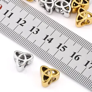 Κέλτικες χάντρες κόμπος triquetra σε χρυσό και ασήμι για κατασκευή κοσμημάτων