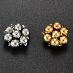 Chiusura Magnetica in Acciaio Inossidabile Connettore a Sfera Per Fai Da Te Collana Bracciale Gioielli Making Risultati Non Sbiadimento