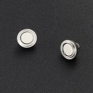 Chiusure magnetiche a semicerchio in acciaio inossidabile lucido per collane e bracciali DIY