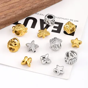 Diverse goud en zilver roestvrijstalen kraal tussenstukjes voor DIY sieraden maken