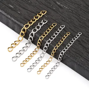 Catena di Estensione in Acciaio Inossidabile Placcato Oro Sottovuoto per Collana Bracciale Fai da Te Gioielli Componenti