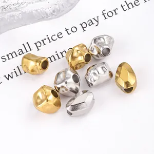Perline barocche irregolari in acciaio inossidabile 304 oro e argento per gioielli fai-da-te