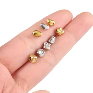 Perle barocche irregolari in acciaio inossidabile 304 oro e argento per gioielli DIY