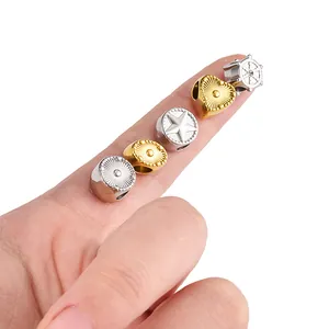 DIY stainless steel heart and star charms for bracelets and necklaces jewelry making