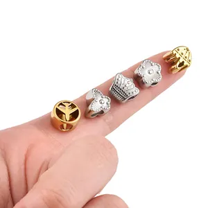 DIY stainless steel spacer beads in gold and silver finish with assorted shapes