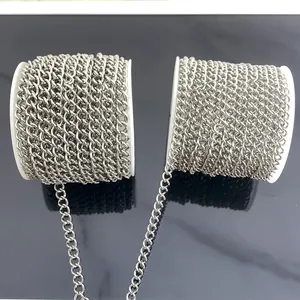 Stainless Steel Curb Twist Chain Extension Tail Chain For Diy Necklace Bracelet Jewelry Making Findings Accessories Wholesale