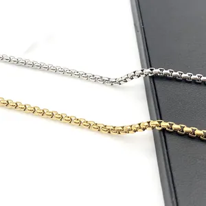 Klassische Edelstahl Boxketten in Gold und Silber für DIY-Schmuckherstellung