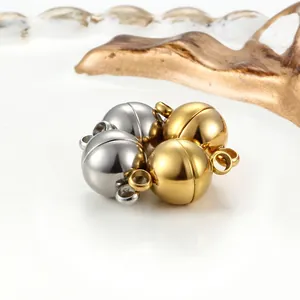 Chiusure magnetiche a sfera in oro e argento per la creazione di collane e bracciali fai-da-te