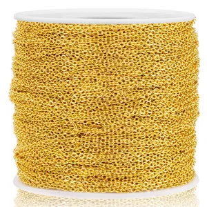 Catena a croce in acciaio inossidabile placcato oro per la creazione di gioielli DIY