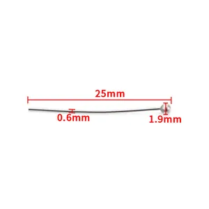 Stainless steel ball head pins for jewelry making 25mm length with 0.6mm thickness