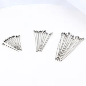Three sizes of stainless steel ball head pins for DIY jewelry making and beading