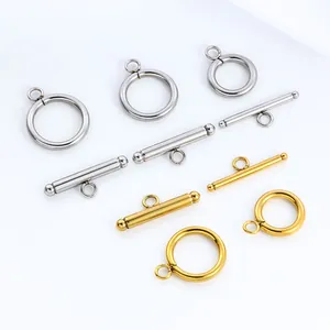 Fermoir à Bascule en Acier Inoxydable Connecteurs Boucle OT Or DIY Fournitures de Bijoux pour la Fabrication de Colliers Bracelets
